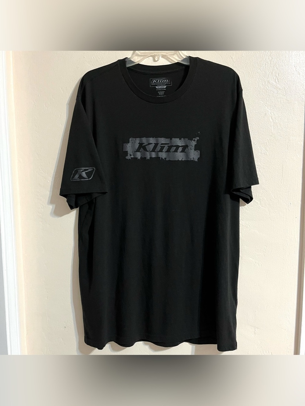 Men's Black Klim Flag Graphic Short-Sleeve Logo Tee